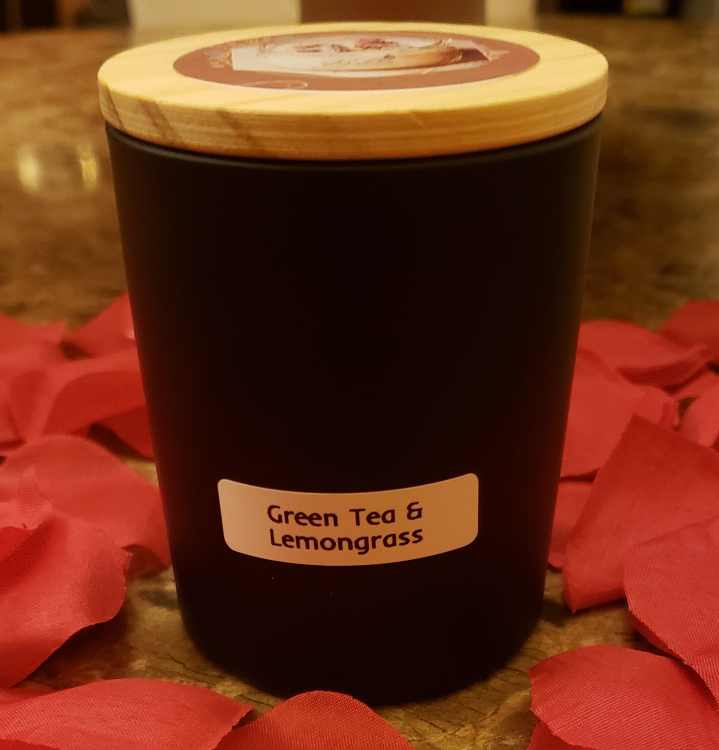 Green Tea & Lemongrass- Matte Black 8oz