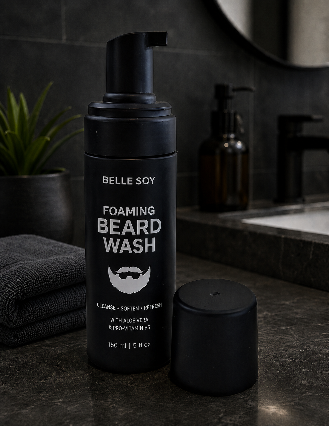 Foaming Beard Wash- 5oz scented Vanilla Bourbon